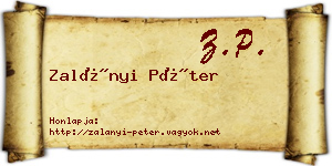 Zalányi Péter névjegykártya